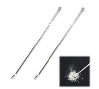Micro Cuillères à Échantillon,Cuillère de Laboratoire,Cuillères en Acier Inoxydable,Micro Cuillère de Laboratoire,Cuillère à Double Tête en Acier Inoxydable Spatula 2 Pièces 20cm Tokaneit