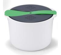 Micro cuiseur vapeur et cuiseur à riz avec passoire et cuillère, casserole pour viandes, pâtes et pommes de terre