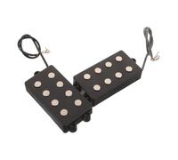 Micro de Basse Passif 4 Cordes à Bobine Divisée pour Basse Pb | Réponse Améliorée, Détail Précis, Installation Simple, Boîtier Métal, Design à Pôles Ouverts, Noir
