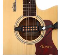 Micro de Guitare 12 Trous de Son Micro magnétique de 12 Trous avec kit d'accordeur de tonalité de Volume pour Guitare Acoustique