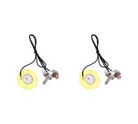 Micro de Guitare, Amplificateur précâblé de Transducteur Piézo-électrique de 50mm en Métal pour Mandoline Boîte à Cigares Guitare Violon ukulélé Banjo