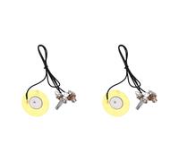 Micro de Guitare, Amplificateur précâblé de Transducteur Piézo-électrique de 50mm en Métal pour Mandoline Boîte à Cigares Guitare Violon ukulélé Banjo