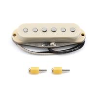 Micro de guitare électrique à bobine unique, 1 pièce, for Alnico 5, pièces de guitare en Fiber ST SSS décalées Vintage, 52mm(Middle Cream)