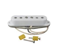 Micro de guitare électrique à bobine unique, 1 pièce, for Alnico 5, pièces de guitare en Fiber ST SSS décalées Vintage, 52mm(Neck White)