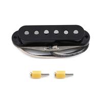 Micro de guitare électrique à bobine unique, 1 pièce, for Alnico 5, pièces de guitare en Fiber ST SSS décalées Vintage, 52mm(Neck Black)