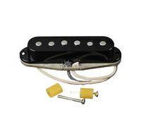 Micro de guitare électrique à bobine unique, 1 pièce, for Alnico 5, pièces de guitare en Fiber ST SSS décalées Vintage, 52mm(Bridge Black)