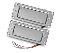 micro de guitare Mini Humbucker 68X29MM, Micro De Guitare Électrique Scellé, Micro De Séparation De Bobine De Cou Et De Pont (Color : Chrome 2Pcs)