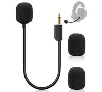 Micro de jeu pour casque de jeu sans fil Razer BlackShark V2/V2 Pro - Microphone amovible de 3,5 mm avec pare-brise en mousse, col de cygne flexible, suppression du bruit, compatible avec PC, PS5