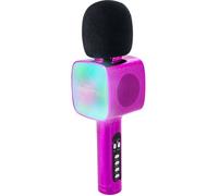Bigben Interactive Microphone karaoké PARTYBTMIC2PK – Effets lumineux – Rose