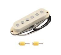 Micro Électrique De Guitare 1 Pièce Rétro Alnico 5 Micro À Bobine Unique Entrelacé 52mm Accessoires De Guitare Électrique(White Bridge)