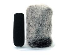 Micro en fourrure de 13 cm compatible avec Sony ECM-XM1 CG1 NV1 PS1 HVR HD1000U HXR-MC2000E MC2500 XLR-A2M K1M K2M CG50BP Audio-Technica AT875R Caméscope Microphone