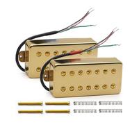 Micro en laiton de style LP à 7 cordes 8,5K/14K | Laiton, utilisation de guitare LP, vis à fente, séparation de bobine, humbucker(1Set Gold)