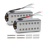 Micro en laiton de style LP à 7 cordes 8,5K/14K | Laiton, utilisation de guitare LP, vis à fente, séparation de bobine, humbucker(1Set Chrome)