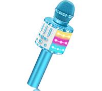 Micro Enfant Sans Fil Bluetooth - 5 Effets Vocaux, Lumières Led Syncronisées - Pour Filles/Garçons 3-15 Ans - Meilleur Jouet Créatif Pour Karaoké Familial - Cadeau Anniversaire/Noël