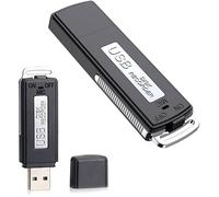 Micro espion - Clé USB - 4GB -500 Minutes D'enregistrement-Compact, Audio, Dictaphone, Microphone - Noir