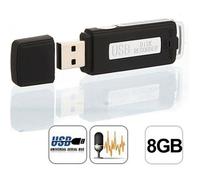 Micro espion Clé USB noire 8GB