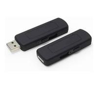 Micro espion Clé USB rétractable noire 16GB Noir