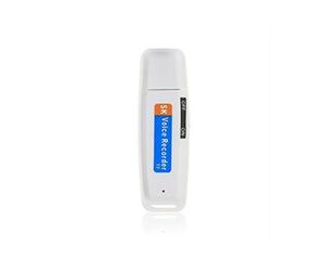 Micro Espion Enregistreur Vocal USB Rechargeable Support Carte TF 32GB Blanc