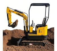 Micro excavatrices 1.5T à vendre, mini pelle sur chenilles tout-terrain - Micro pelle hydraulique avec pince de serrage et cabine fermée pour la construction et l'aménagement paysager