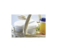MICRO FAMILY Ensemble de 3 plats pour micro-ondes avec couvercle, 0,5/1/ 1,5 Litres, blanc