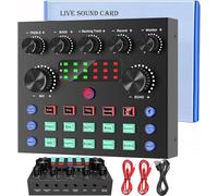Micro Gaming Carte Son Karaoke Table de Mixage DJ Set,focombance Ensemble d'équipement de Podcast Interface Audio Mixage Micro Pc Cable Usb Bluetooth Streaming Micro Gamer