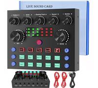 Micro Gaming Carte Son Karaoke Table de Mixage DJ Set, Sicomne Ensemble d'équipement de Podcast Interface Audio Mixage Micro Pc Cable Usb Bluetooth Streaming Micro Gamer