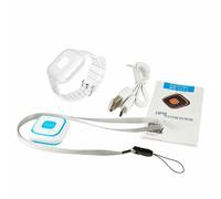 Micro GPS avec Antenne spatirée pour Enfant et Bébé,Traqueur Personnel WIFI,Carte Interdite,Alarme SOS,Mini Localisateur - Type Blue