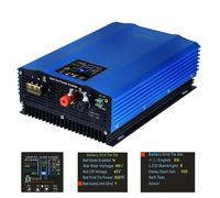 Micro Grid Tie Inverter 1200W avec limiteur, écran LCD coloré Mode de décharge la Batterie Onduleur Connexion au réseau Panneau Solaire,Conversion de Puissance Stable(Inverter Alone,72V)