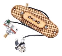 Micro guitare Kit de guitare Cigar Box, Pickup en bois d'érable 3 Pole Pickup, Cigar Box Guitar Pickup, 3 cordes Pickup pour