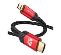 Micro HDMI to HDMI Cable 4K 10FT Micro HDMI to HDMI Standard,Support 4K 60Hz HDR 3D ARC 18Gbps Compatible with Sony A6000 A6300 and Above Cameras (Red)