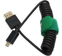 Micro Hdmi Vers Hdmi 4K 60P 6K 8K Câble Spiralé Pour Sony A7C A7R Iv Canon R8 R10 R6 Mkii Xt4 Lumix S5 Camera Ninja V Monitor Dji Rs, Hdmi 2.1 Type A D Ultra Hd[Z349]