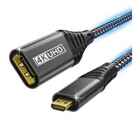 Micro HDMI vers HDMI Adaptateur,0.5M 4K@60Hz 3D 1080P Type D vers A prend en charge Ethernet,3D,HDR et ARC,Micro HDMI vers HDMI compatible avec Raspberry Pi 5/4,Hero,caméras A6300 A6400,Yoga,ODROID