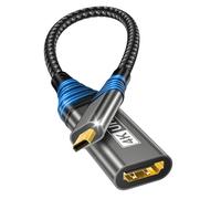 Micro HDMI vers HDMI Adaptateur 4K @ 60 Hz 3D 1080P Type D vers A prend en charge Ethernet,3D,HDR et ARC,Micro HDMI vers HDMI compatible avec Raspberry Pi 5/4,Hero,caméras A6300 A6400,Yoga,ODROID