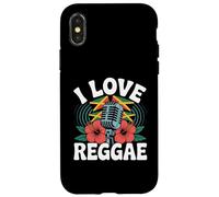 Micro Hibiscus I Love Reggae Coque pour iPhone X/XS