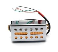 Micro Humbucker en laiton double bobine résistance 7,5K/15K avec câble 4 conducteurs pour guitare, 12 trous 2 fentes noir