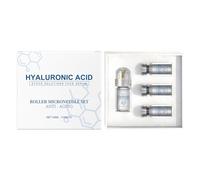 Micro Infusion System Set pour le Visage, Système de Micro-Infusion pour les Llèvres, Sérum à l'acide Hyaluronique, Améliore les Rides et les Ridules du Visage Avec 3 Bouteilles d'Essence et 1 Roll