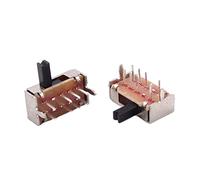 Micro interrupteur 10 pièces SK23D07 8 broches PCB 3 positions 2P3T DP3T interrupteur coulissant Miniature bouton latéral SK23D07VG5 poignée haute 5mm interrupteur industriel