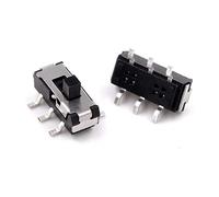 Micro interrupteur 100 pièces MSS22D18 Miniature SMD SMT interrupteur à glissière 2P2T 6Pin poignée haute 2mm for bricolage accessoires électroniques interrupteur industriel