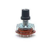 Micro-interrupteur 1pc RS25 arbre montage sur panneau 4P3T bande commutateur rotatif sélecteur 4 pôles 3 positions 20MM prune arbre avec capuchon de commutateur interrupteur industriel (Color : With