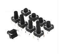 Micro interrupteur 20 pièces 6x6 interrupteur à bouton-poussoir DIP 6X6X4.3 interrupteur tactile léger 6*6*4.3/5/6/7/8/9/10/11/12/13mm l'interrupteur d'alimentation 4 broches interrupteur industriel