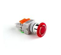 Micro interrupteur 22 mm tête de champignon rouge bouton poussoir d'arrêt d'urgence LAY37-11ZS/LAY37-11ZSD AC 660 V 10 A ascenseur frein incendie(Lay37-11zsd,220V)