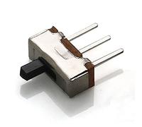 Micro interrupteur 5 pièces à bascule SS12D00 marche-arrêt Mini glissière 3 broches 1P2T 2 positions longueur de la poignée : 4 MM(5pcs Straight Foot)