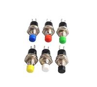 micro-interrupteur 6 pièces NC/NO normalement ouvert fermé momentané bouton-poussoir à réinitialisation automatique sans interrupteur de verrouillage)(Multicolor,NO (normally open))