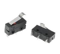 Micro-interrupteur à contact en cuivre 5 A 125/250 V, interrupteur de fin course sans, 2/3 broches, tige rouleau, bouton rapide(Arc Lever 16MM,10PCS)