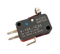 Micro interrupteur capteur fin de course 15 A 250 V | Lot de 5 unités | avec levier et rouleau | Micro Switch M014R