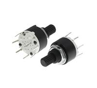 Micro-interrupteur Commutateur rotatif 1PCS SR16 Commutateur à bande rotatif 16MM 2 pôles 3 4 positions 1 pôle 5 6 8 positions Longueur de la poignée Commutateur à bande d'axe 15MM interrupteur indust