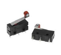 Micro interrupteur Contact en cuivre 5A 125/250V, interrupteur de fin de course No Nc 2/3 broches, tige d'arc à rouleau, interrupteur à bouton rapide(Roller Lever,10PCS)