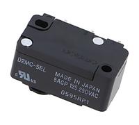 Micro-interrupteur D2MC-5EL SNAP ACTION 5A/250VAC sans levier SPDT ON-(ON) OM...