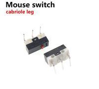 Micro interrupteur de fin de course à bouton-poussoir momentané,interrupteur de souris AC,3 broches,longue poignée,bras de levier à rouleau,SPDT,12x6x6mm,1A,125V,50 pièces - Type 3pin cabriole leg