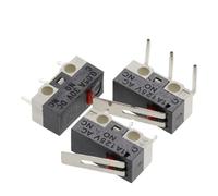 Micro interrupteur de fin de course, bouton-poussoir momentané, 1A, 125V AC, interrupteur de souris, 3 broches, longue poignée, bras de levier à rouleau SPDT, 10 pièces